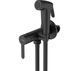 Set mezclador sanitario de ducha con soporte  Negro Oslo